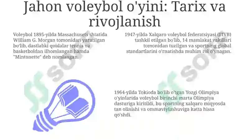 Jahon voleybolining umumiy ko'rinishi va rivojlanishi 3
