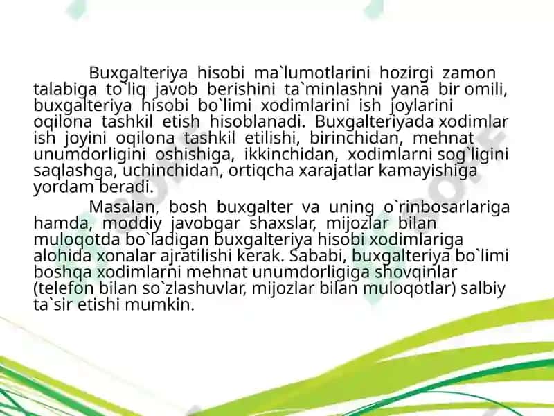 BUXGALTERIYADA  ISHNI  TASHKIL  QILISH 3
