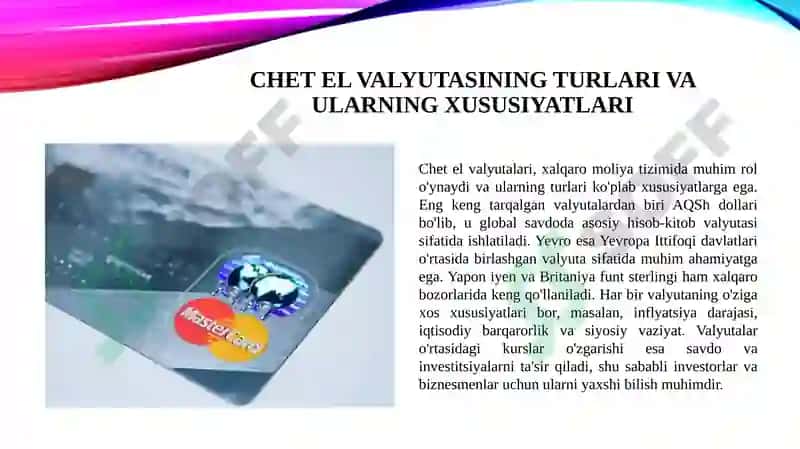 Chet-el valyutasidagi pul mablag'larini hisobi 3