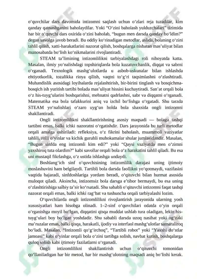O‘quvchilarda ongli intizomlilikni tarbiyalash 3