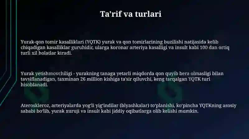 Yurak qon tomir kasalliklari 3
