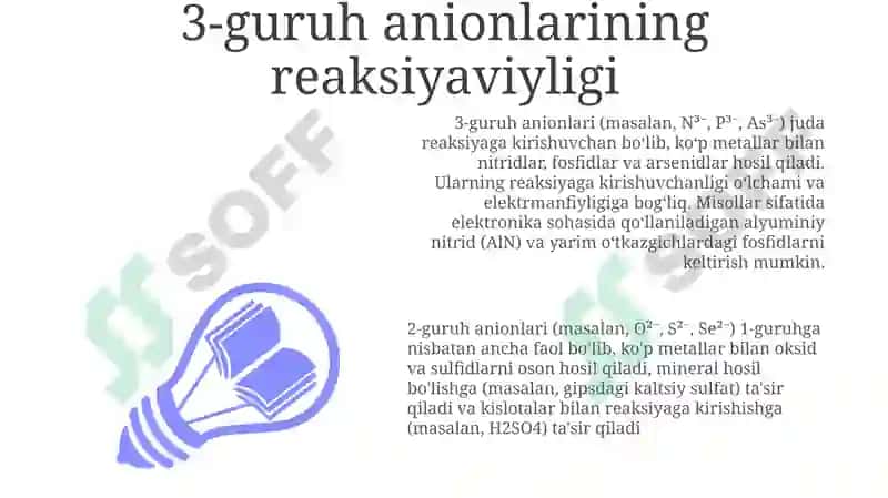 3-guruh anionlari 3