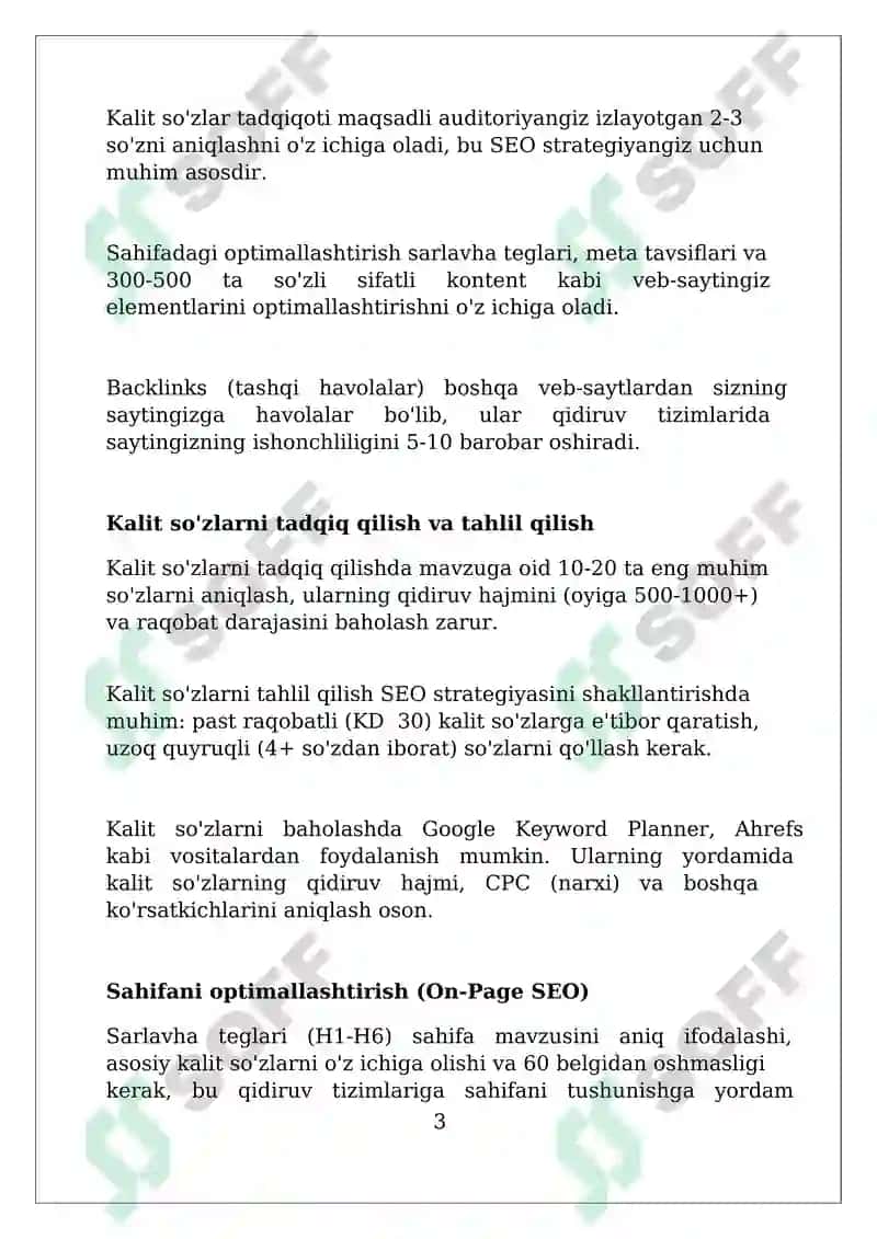 SEO va JSB tuzilishi va ish faoliyati 3