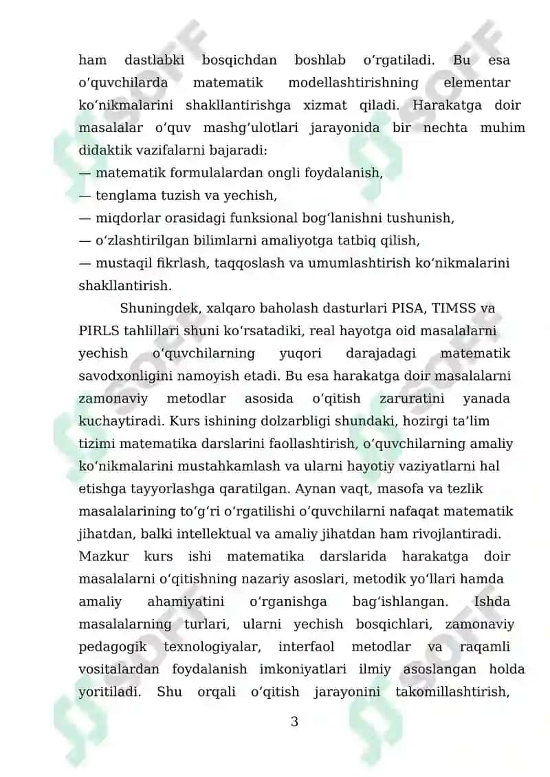 Matematika darslarida vaqt, masofa, tezlikka doir masalalar yechish 3