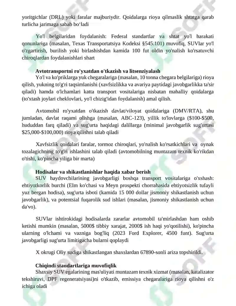SUVlar Haydovchilikda 3