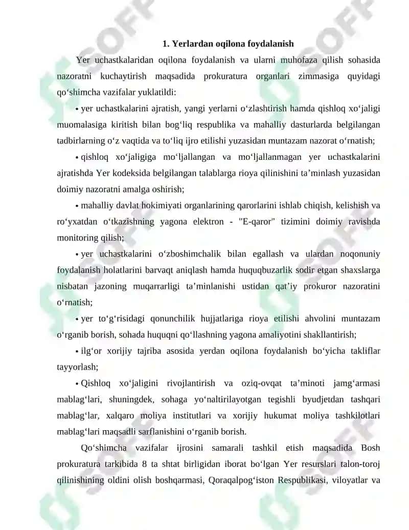 Yerlardan oqilona foydalinish va ularni muhofaza qilishni rag'batlantirish 3