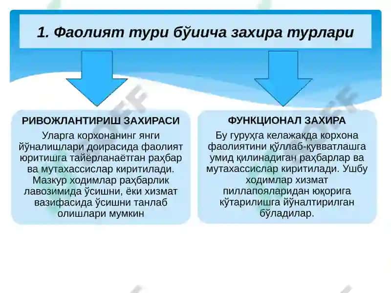 Кадрлар захираси ва карьера бошқариш 3