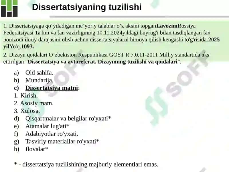 Dissertatsiya tayyorlash qoidalari 3