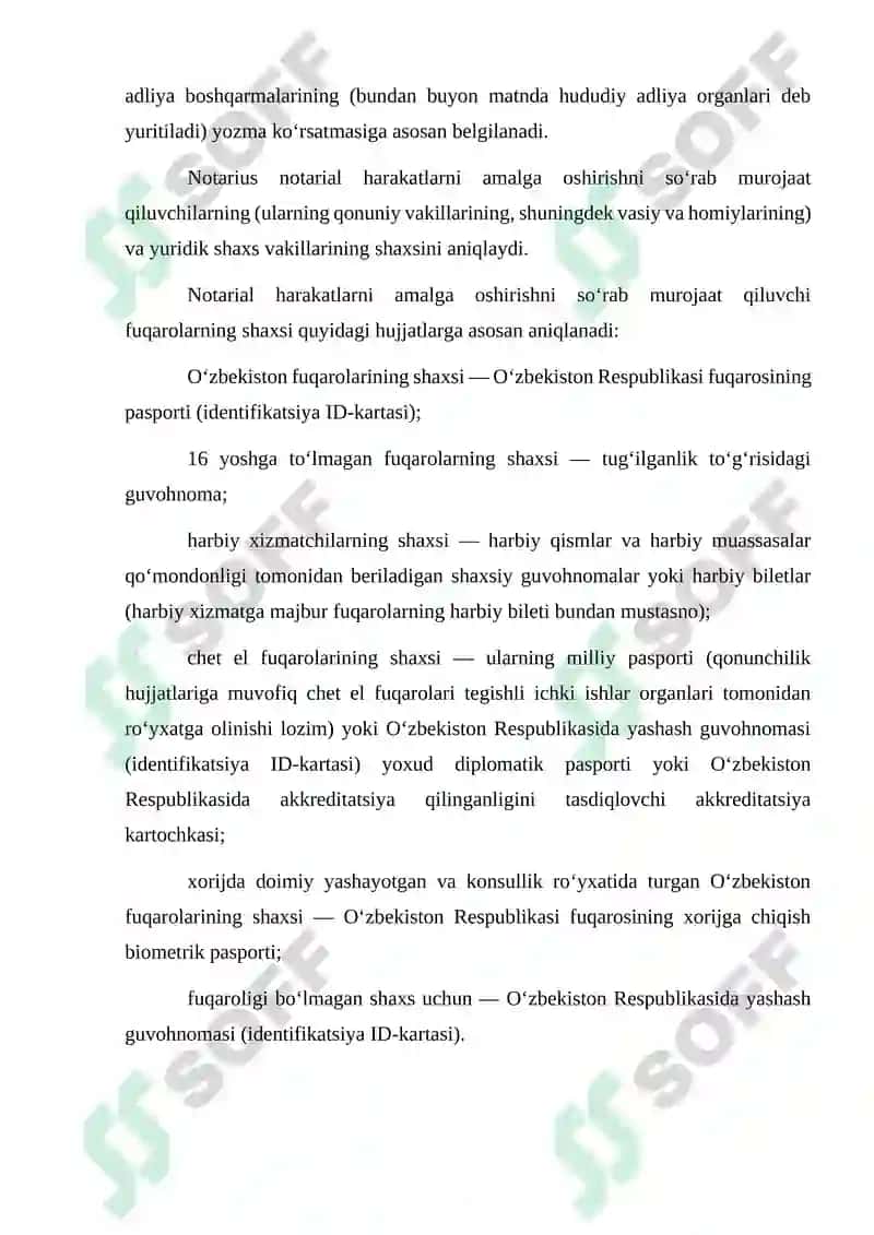 Notarial harakatlarni amalga oshirishning umumiy qoidalari 3