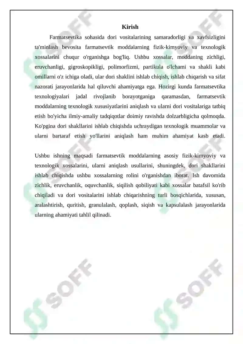 Farmatsiya fakulteti REFERAT 3