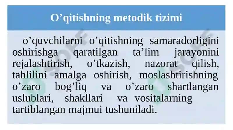 INFORMATIKA VA AXBOROT TEXNOLOGIYALARI FANINI О‘QITISHNING METODIK TIZIMI 3