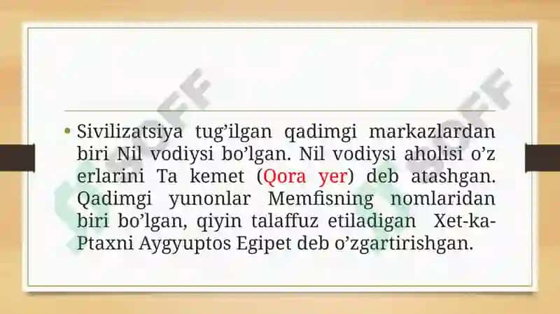 Qadimgi Misr sivilizatsiyasi 3