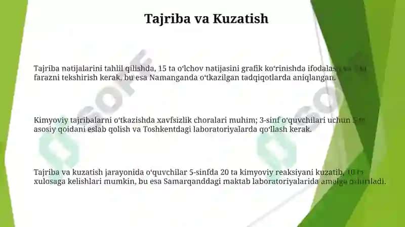 Muammoli vaziyat metodini kimyo darslarida qo'llash 3