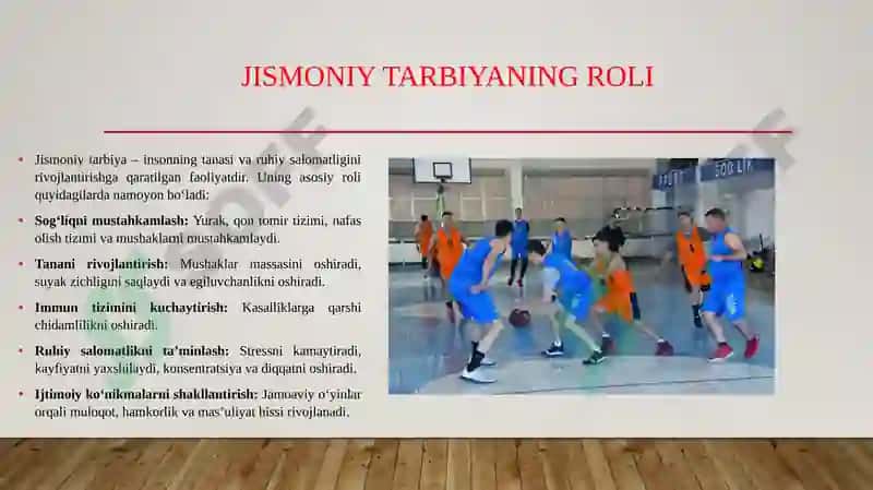 Jismoniy tarbiyaning roli va valeologik ahamiyati. Yoshiga, jinsiga va salomatlik darajasiga munosib jismoniy faollik 3