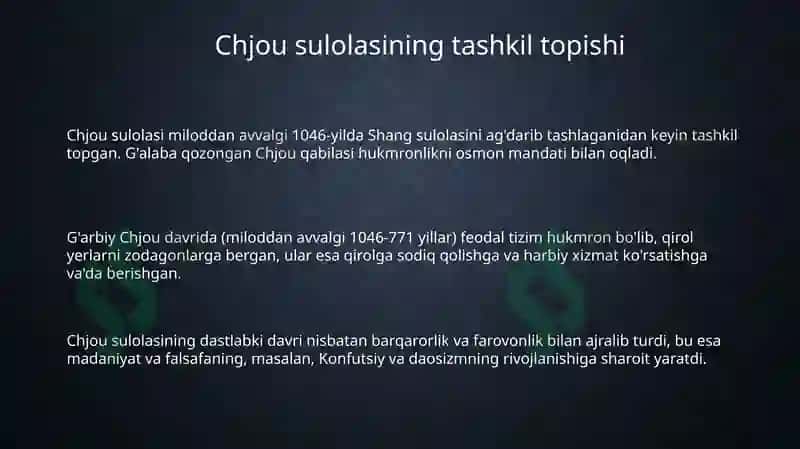 CHJOU, SIN VA XAN PODSHOLIGI DAVRIDAXITOY 3