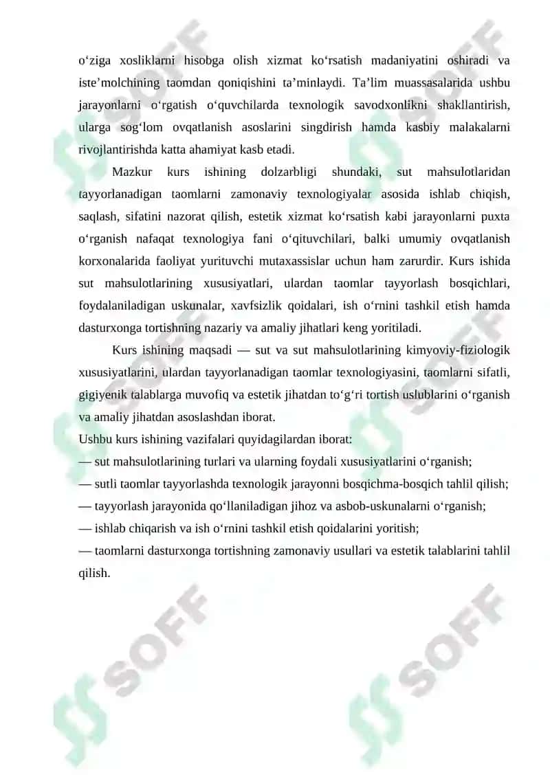 Sut mahsulotlari va ulardan tayyorlanadigan taomlar,ularni tayyorlash va dasturxonga tortish 3