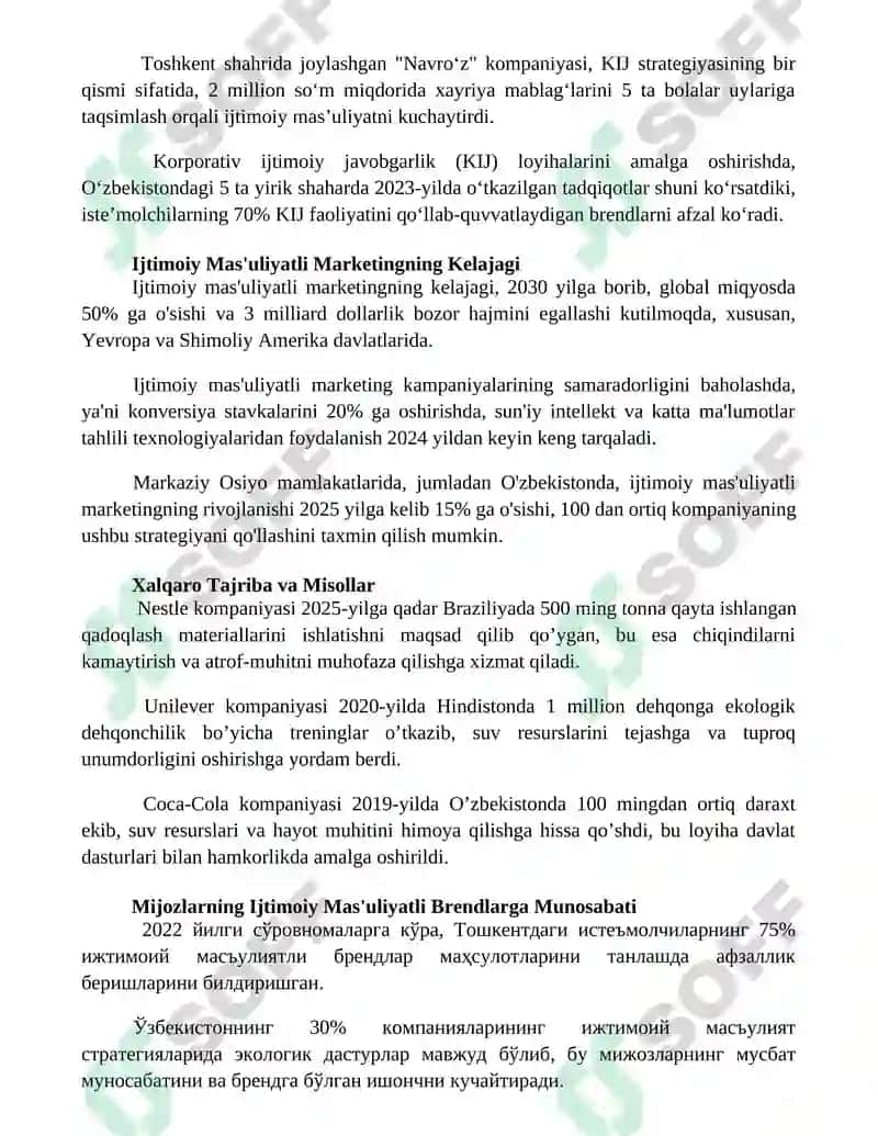 Korporativ ijtimoiy mas'uliyat va marketing 3