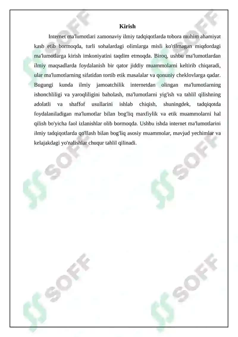 Internet Ma'lumotlaridan Ilmiy Tadqiqotda Foydalanish Muomilalari 3