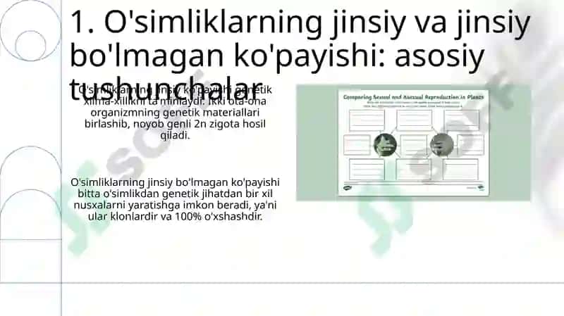 Oʻsimliklarning jinsiy va jinssiz koʻpayish 3
