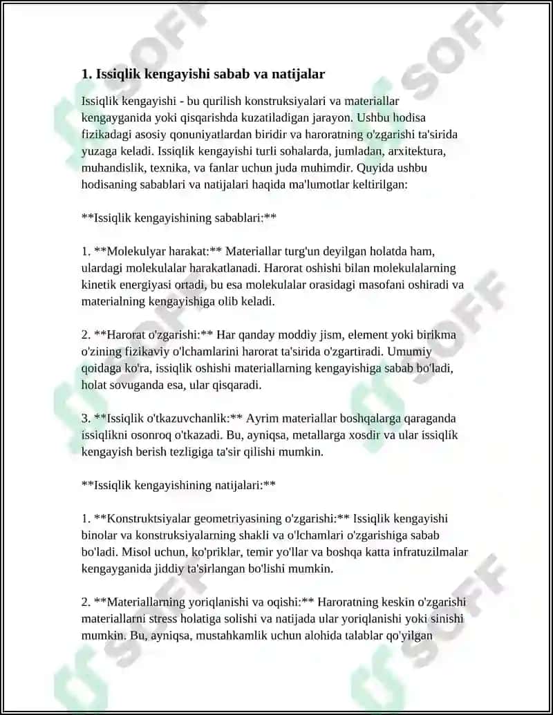 METERALLARNI ISSIQLIKDAN KENGAYISHI 3