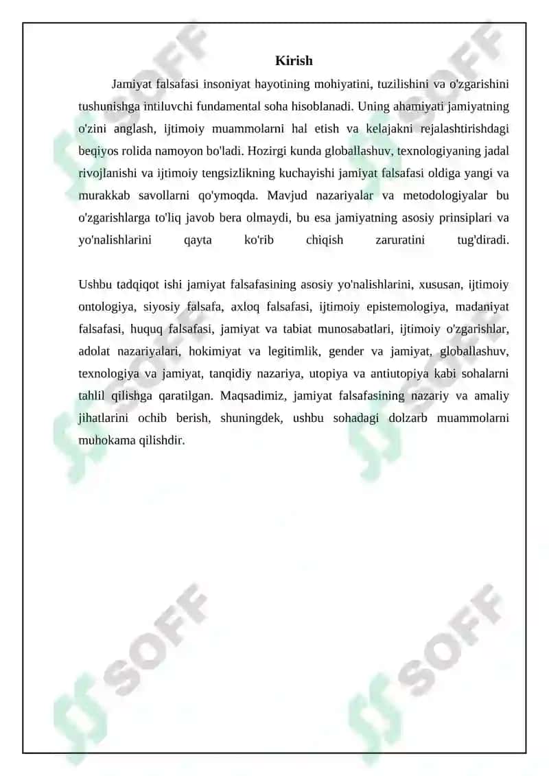 Jamiyat falsafasi 3