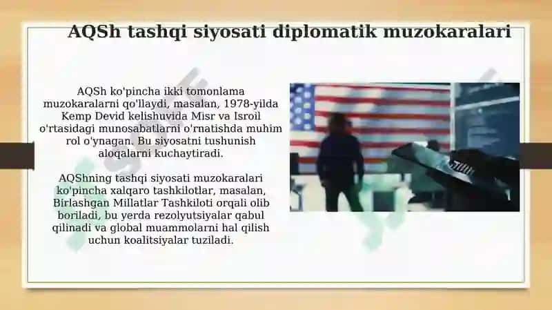 AQSh tashqi siyosati diplomatik muzokaralari 3