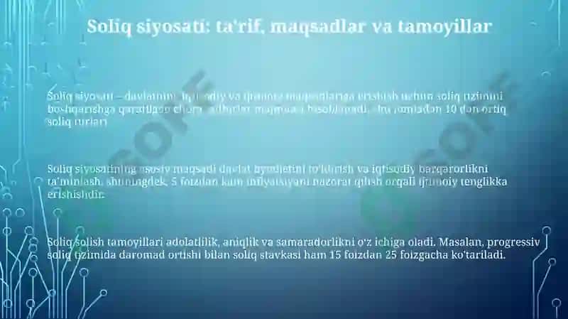 Soliq siyosati-moliyaviy so'z 3
