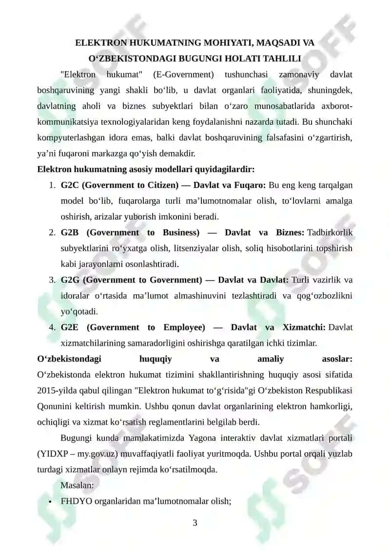 Elektron hukumat tizimini takomillashtirish 3