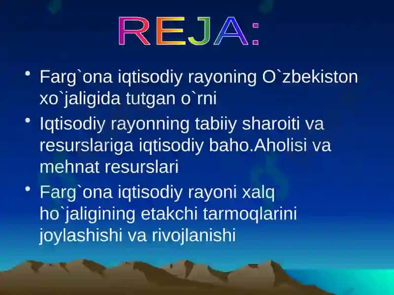 Farg’ona iqtisodi rayonigеografiyasi 3