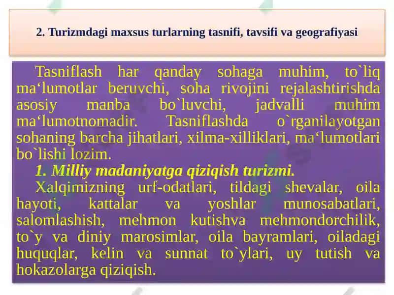 Turizmning maxsus turlari 3