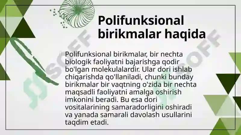 Polifunksional birikmalar asosida dori ishlab chiqarish jarayoni 3