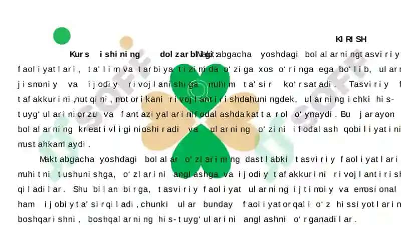 MAKTABGACHA YOSHIDAGI BOLALARNI TASVIRIY FAOLIYATLARINING OʼZIGA XOS XUSUSIYATLARI 3