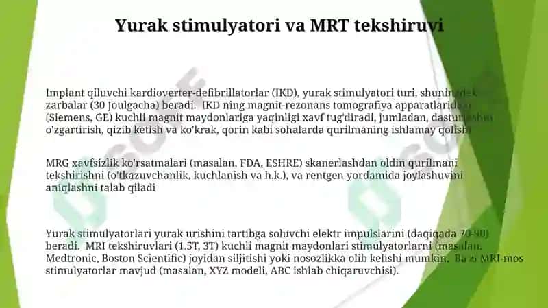 Yurak stimulyatori implantatsiyasi va operatsiyadan keyingi parvarish 3