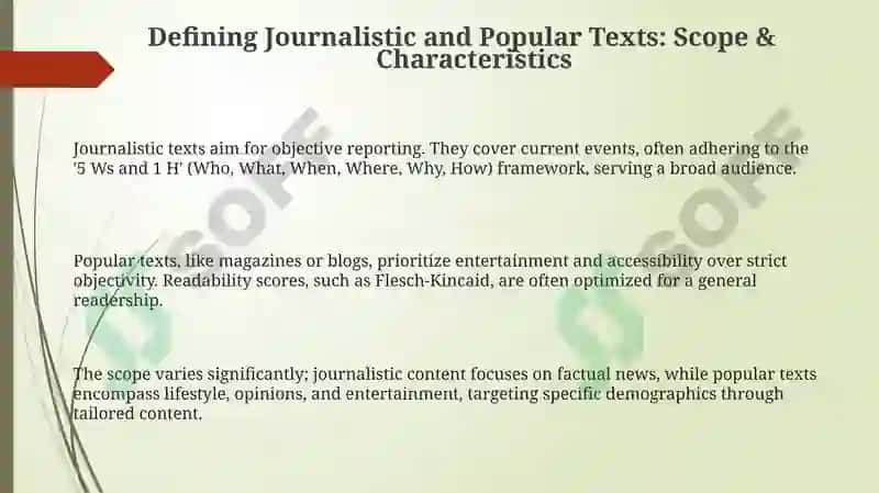 Understanding Journalistic and Popular Texts 3