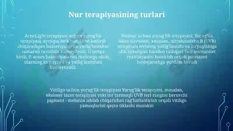 OʻSma Va Boshqa Kasalliklar Nur Terapiyasi 3