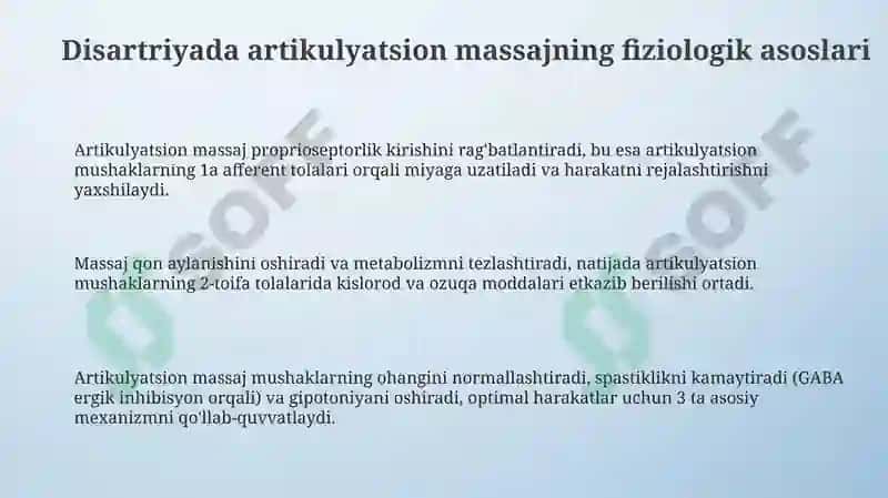 Dizartriyada artikulyatsion massaj 3
