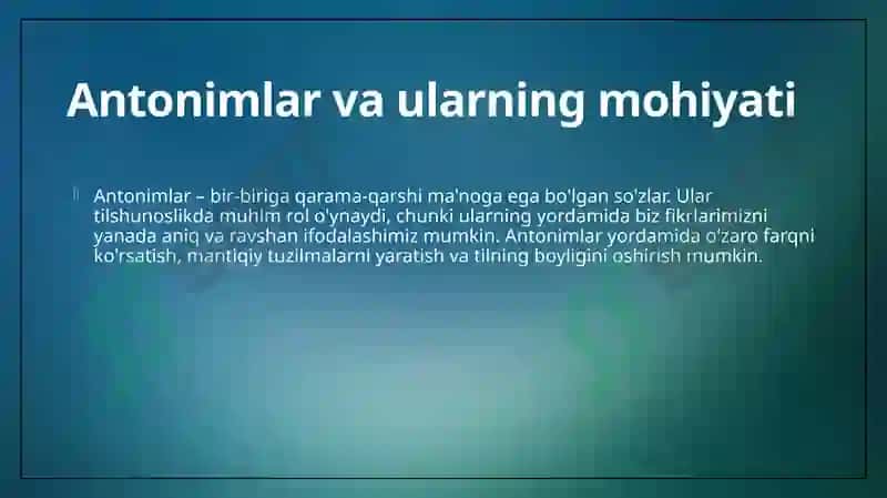 Antonimlar va ularning mohiyati 3