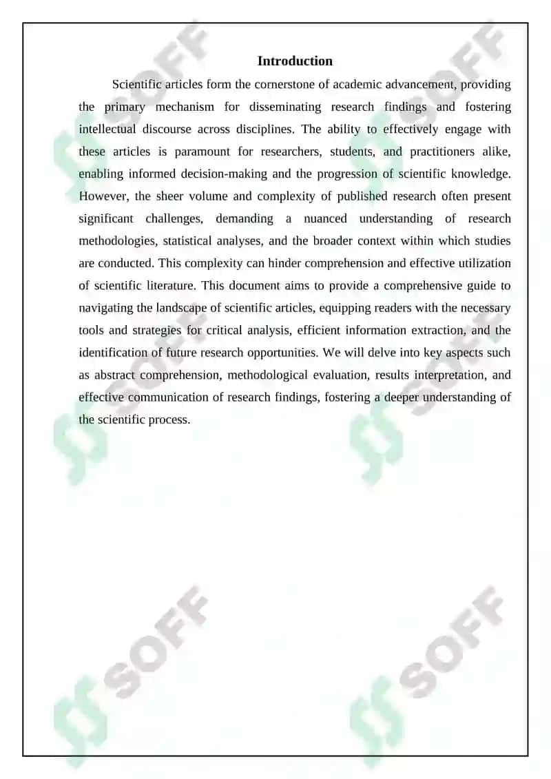 Reading and working on scientific articles 3