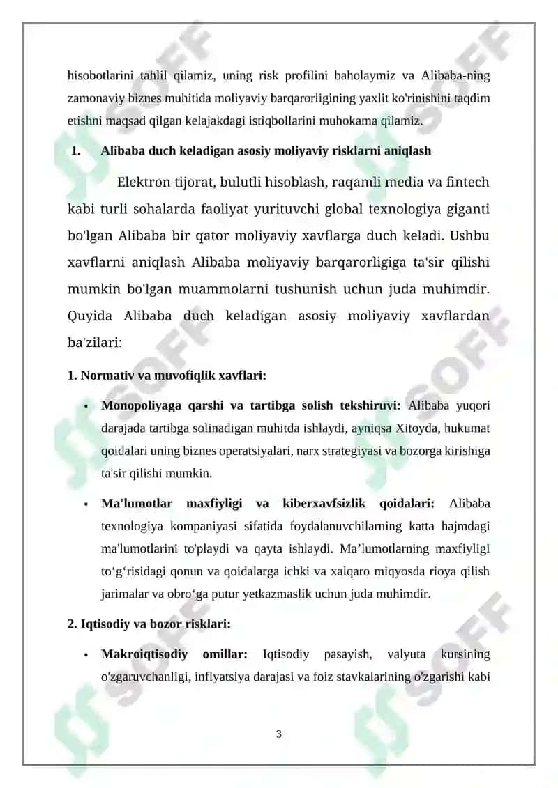 Alibaba kompaniyasining moliyaviy barqarorlik tahlili 3