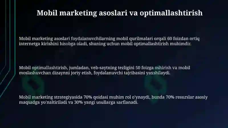 Mobil Marketing va Foydalanuvchi Tajribasini Yaxshilash: Zamonaviy Yondashuvlar 3