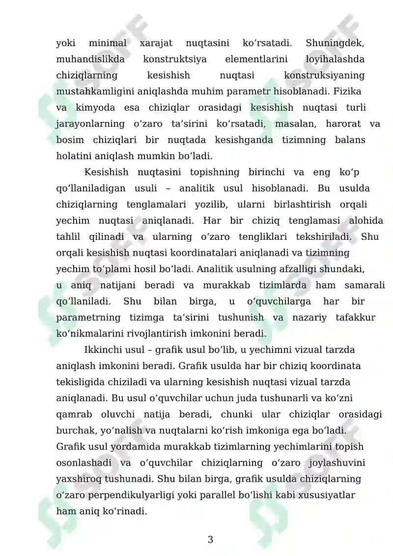To'g'ri chiziqlarning kesishishi nuqtasi va uni topish usullari 3