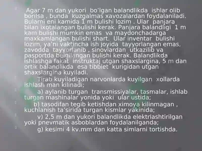Ishlab chiqarishda elektr xavfsizligi 3
