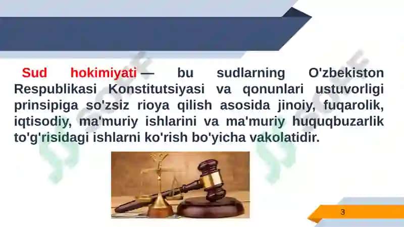 O`zbekiston Respublikasida Sud hokimiyati 3