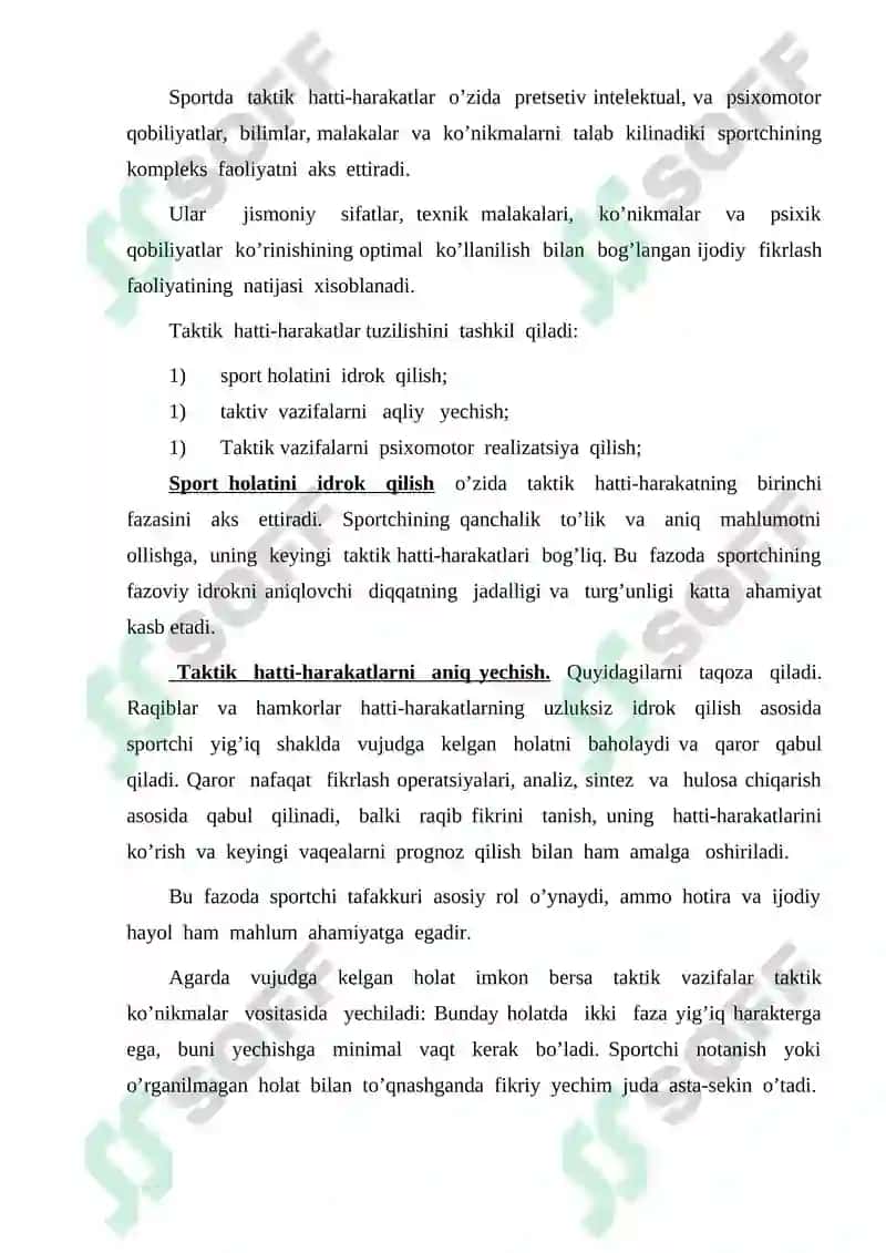 Sportchilarni musobaqaga taktik tayyorlash 3