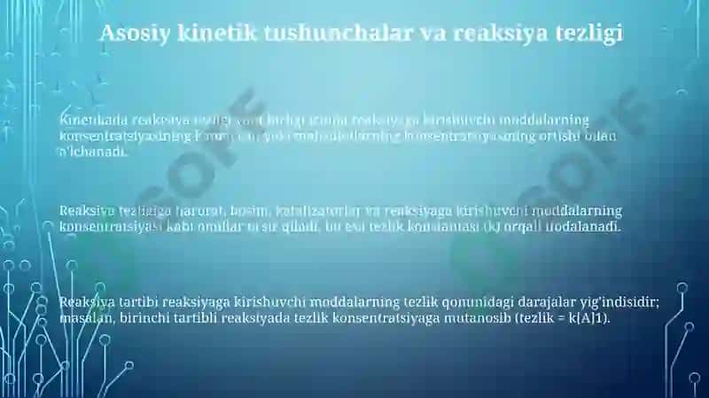 Biologik jarayonlar kinetikasi 3