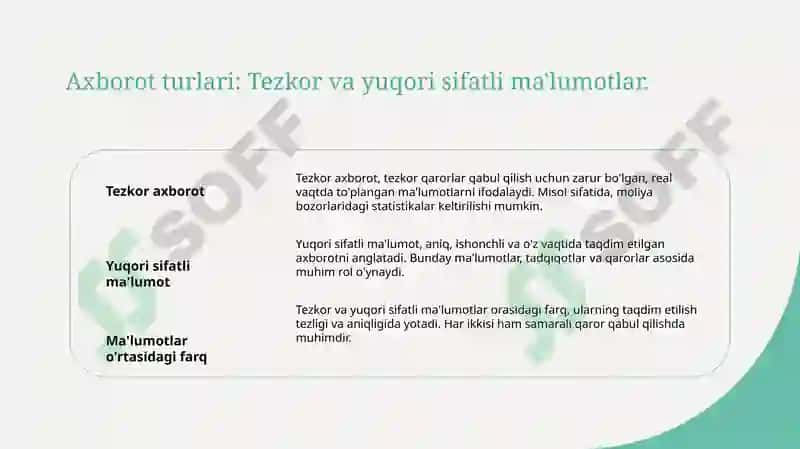 Axborotning turlari va xususiyatlari 3