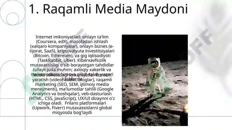 Media maydon va internet imkoniyatlari 3