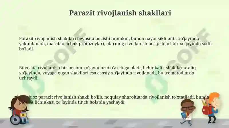 Parazitlarning rivojlanish shakllari 3