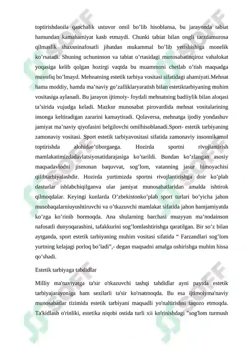 Estetik tarbiyaga tahdidlar 3
