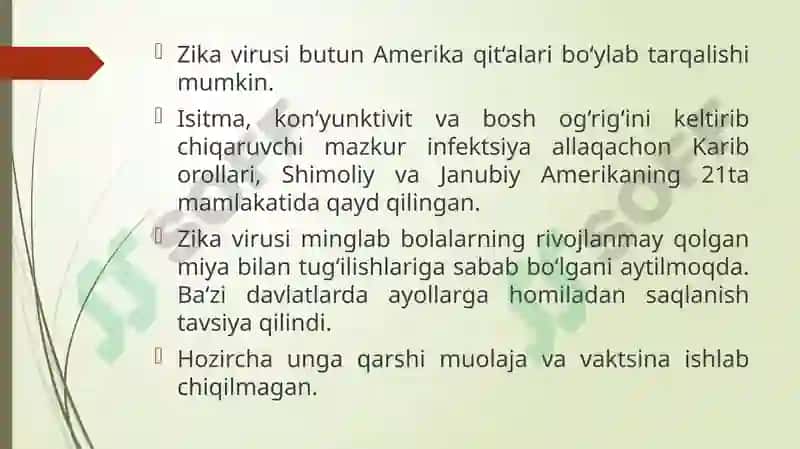 Ebola, Lassa, Zika viruslari, kasallik patogenizi, laborator tashhisi 3